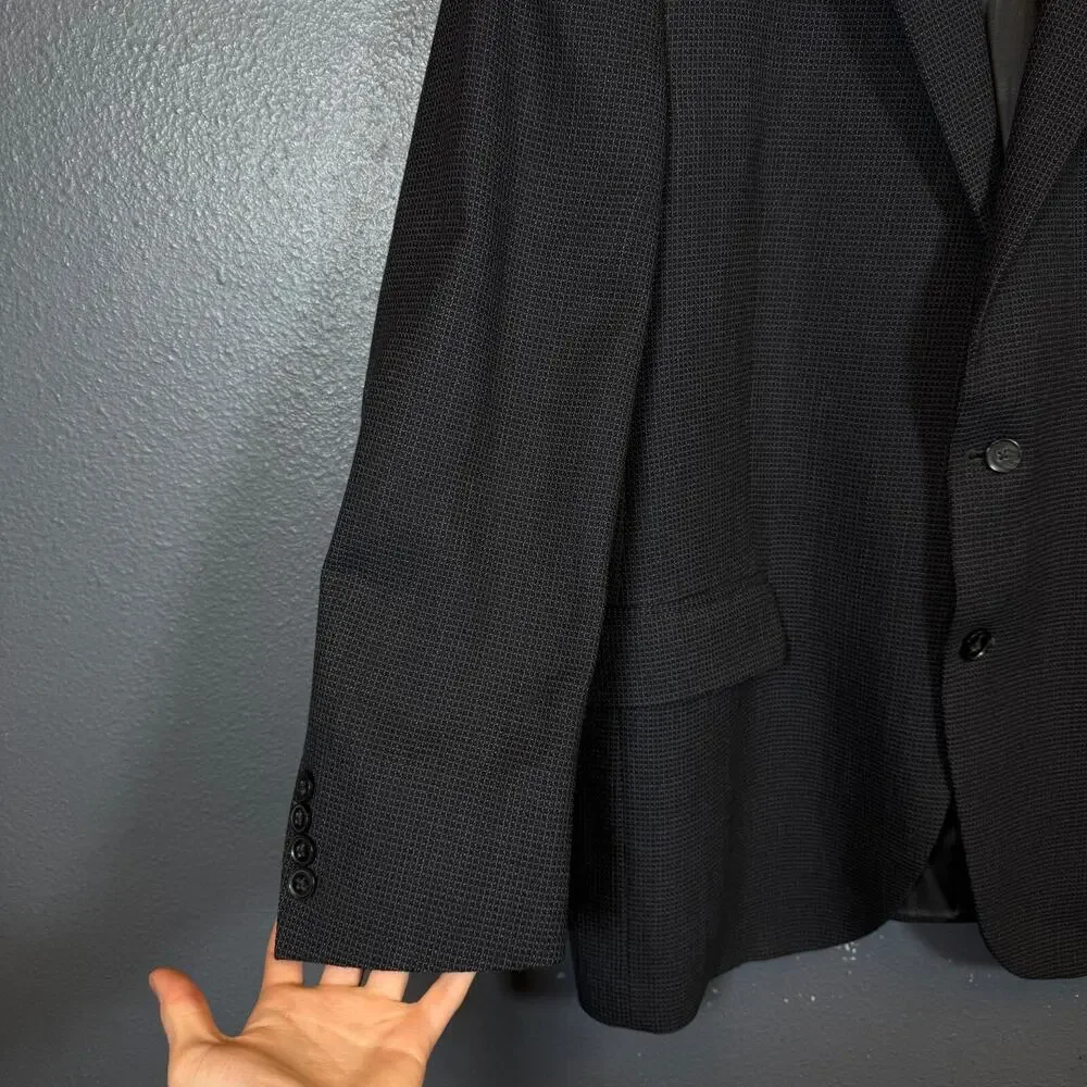 Peter Millar us44r men’s grey 100% wool suit jacket 2 dots blazer